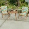 Jordan Manufacturing 44" x 22" Sun River Sky Multicolor Floral Rectangular Outdoor Chair Cushion with Ties and Hanger Loop