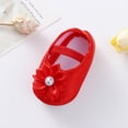 thumbnail image 4 of Newborn Baby Girls Shoes Cute Flower Decoration Soft Sole Shoes, 4 of 8