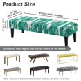 thumbnail image 3 of Psesaysky Monstera Leaves Stripes Bench Covers Slipcover Anti-Dust Dining Bench Cover with Elastic Edge Home Decor Green Stretch Seat Cushion Protector for Bedroom, Kitchen, Patio, 3 of 7