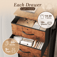 thumbnail image 3 of CONCETTA Tall Storage Dresser with 6 Fabric Drawers, Metal Frame with Cross Support Rods, Anti-Tip, Wood Top for Bedrooms, Offices and Compact Spaces, Rust, 3 of 7