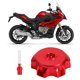 thumbnail image 4 of Tapa de cubierta de tanque de combustible de gasolina de aluminio CNC para motocicleta con ventilación (rojo), 4 of 7