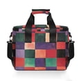 thumbnail image 7 of FORMRS Insulated Cooler Bag 24 Cans Capacity Soft Leakproof Lunch Box with Side Pockets, Red and Purple Plaid Pattern, 7 of 7