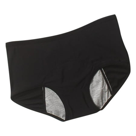

ZHUASHUM Women High Waist Leak Proof Menstrual Panties Solid Color Period