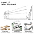 thumbnail image 4 of Shoe Slots Organizer,Elephant Shoe Rack Stable and Thick,Clear Shoe Stacker with 3 Adjustable Level for Sneakers Display (Transparent - Silver, 12Pack), 4 of 12