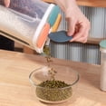 thumbnail image 2 of Tarro hermético con compartimentos, recipiente de plástico para guardar fideos, tarro de gran capacidad para cereales, tarro de almacenamiento transparente, 2 of 4