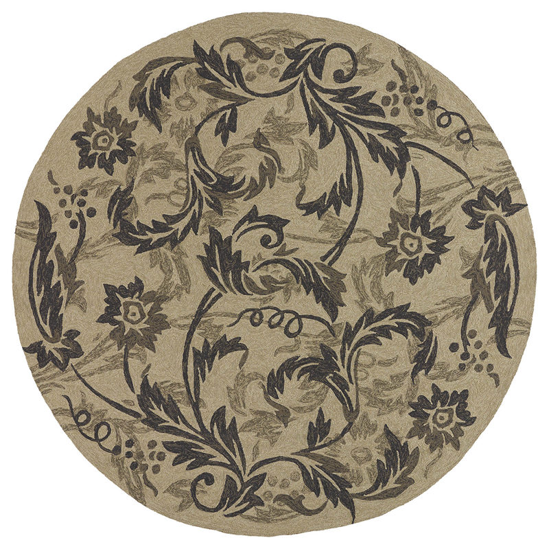 Kaleen Rivoli Area Rug Mocha 7ft 9in Round