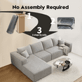 thumbnail image 3 of 135.4" Cloud Sectional Couch with L-Shape Chaise,Modern Modular Sofa for Living Room,No Assembly Required,(Grey,Left Facing Chaise), 3 of 7