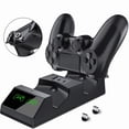 thumbnail image 2 of TFixol PS4 Controller Charger Station Dual Charger Dock with 2 Micro USB Charging Dongles for PS4 PS4 Slim PS4 Pro Controller, 2 of 7