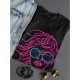 thumbnail image 3 of Color Girl Windy Hair Silhouette T-Shirt Women -Image by Shutterstock, Female Small, 3 of 4