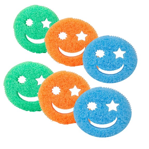 Color Sponge(6 PCS) - Scratch-Free Multipurpose Dish Sponges for Kitchen, Bathroom - BPA Free & Made with Polymer Foam - Temperature Controlled Kitchen Sponge for Dishes, Odor Resistant Scrubber