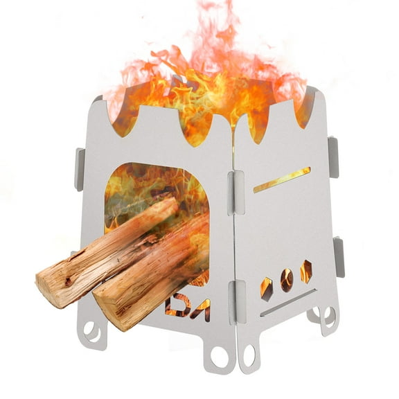 Backpacking Titanium Outdoor Camping Stove Portable  Folding Wood Stove Pocket Stove Camping Fishing Hiking