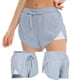 thumbnail image 4 of Gibobby Pantalones De Casuales Para Mujer Alineación informal Secado rápido Transpirable Color sólido Mujeres Work Out Yoga Bottoms Shorts(Gris, 12/XXL), 4 of 5
