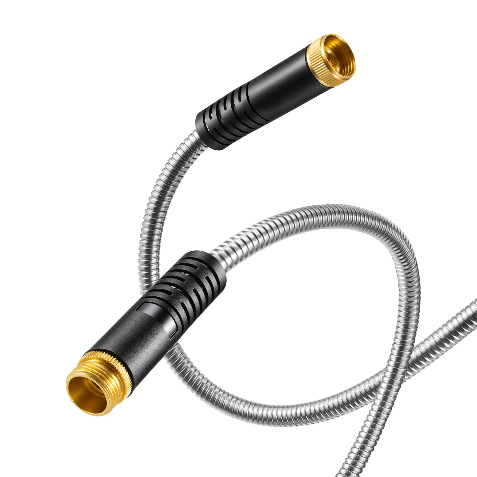 25 ft Metal Garden Hose-Rust Proof Stainless Steel Design,Heavy Duty&Flexible No-Kink Outdoor Water Hose with 10 Function Nozzle for Gardening