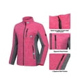 thumbnail image 4 of Little Donkey Andy Women's Lightweight Recycled Polar Fleece Hiking Jacket Full Zip Thermal Ski Travel Outerwear Rose Heather XS, 4 of 7