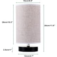 thumbnail image 2 of LINLIN Table Lamp,Minimalist Solid Wood Bedside Desk Lamp with Fabric Shade,Simple Nightstand Lamp for Bedroom Living Room Baby Room Office Study, 2 of 9