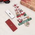 thumbnail image 4 of 2 piezas de decoraciones navideñas, muñecos sin rostro pintados de madera, adornos, artesanías de madera, 4 of 5