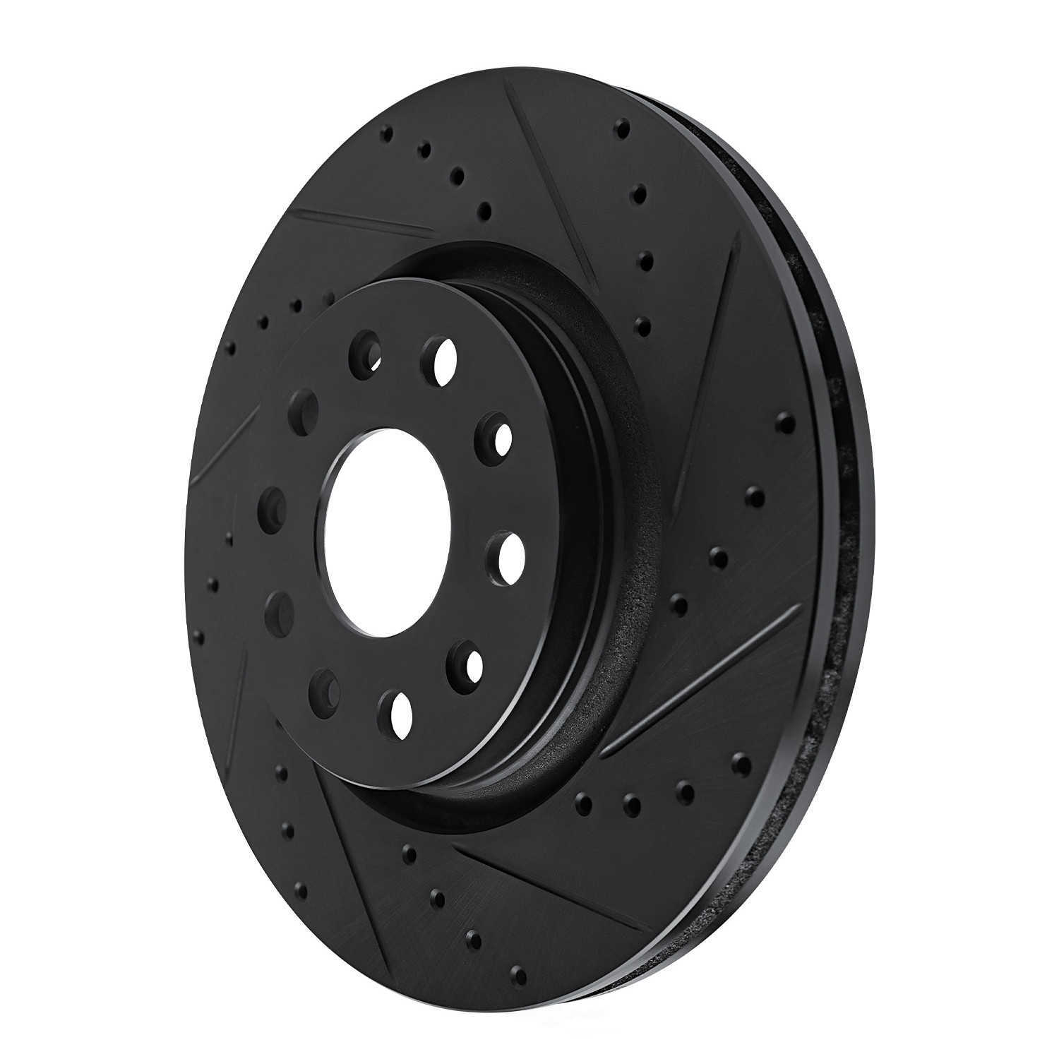 Dynamic Friction Company 633-42038R DFC Brake Rotor - Drilled And Slotted - Black