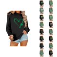 thumbnail image 1 of Chandail Graphique Trèfle de la Saint-Patrick pour Femmes 2026 Tendance à Manches Longues Col Rond Chandail Femmes chandail, 1 of 6