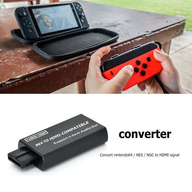 Convertidor Compatible De Consola A Hdmi Consola de juegos a conector convertidor compatible con HDMI con salida de audio de 3,5 mm