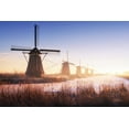 thumbnail image 2 of Pablo de, Juan 18x13 Black Ornate Wood Framed with Double Matting Museum Art Print Titled - Kinderdijk 4, 2 of 4