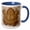 Blue/White, variant on 3drose, Overhead Photograph of a Bufo Bufo Toad, 11oz Mug