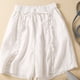 thumbnail image 5 of Puntoco pantalones cortos de verano para mujer, moda 2024, pantalones cortos informales sueltos y cómodos de algodón liso con bolsillos para mujer, 5 of 6