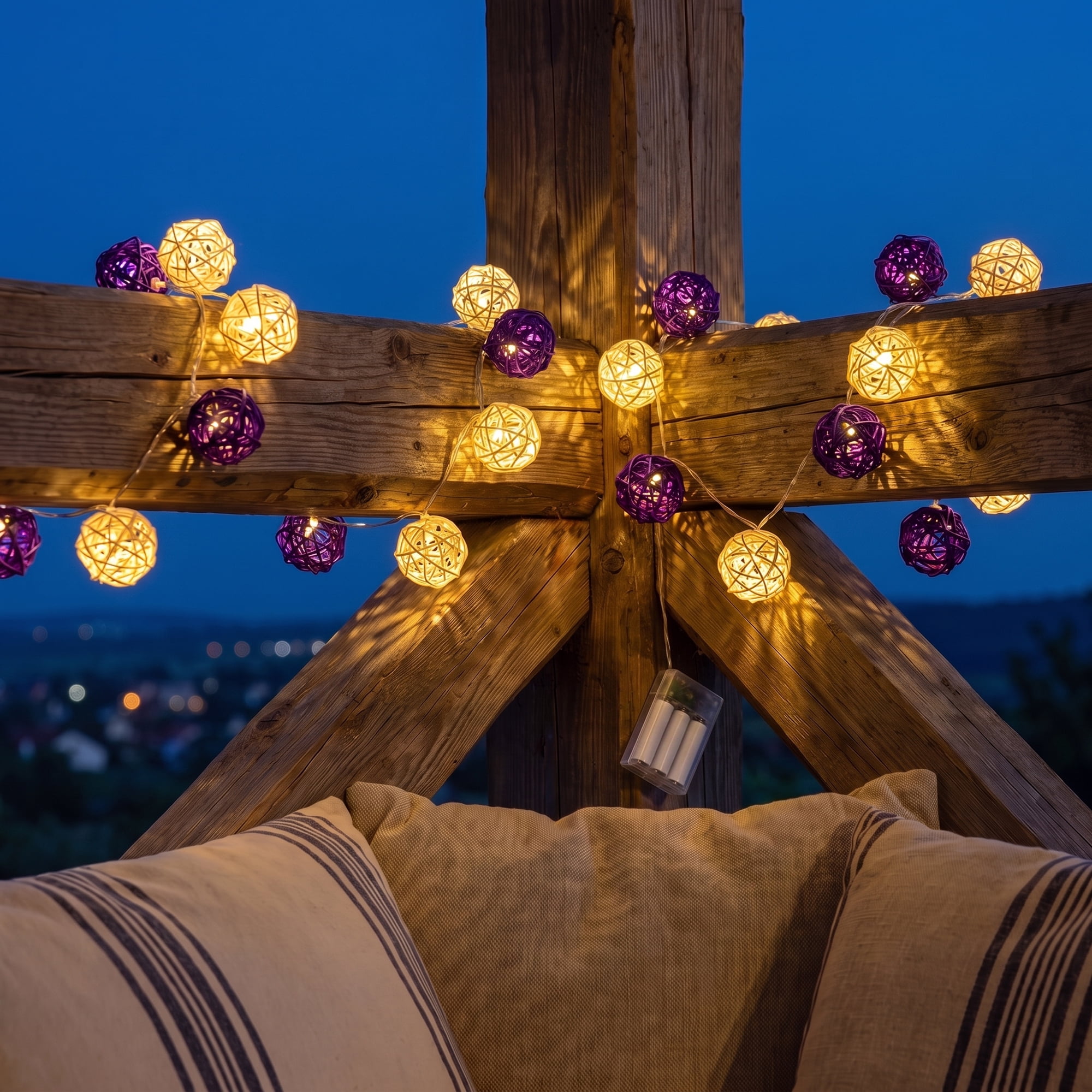 Unique Bargains Twinkle Light for Use with Flexible Design 13.1 ft Purple Battery Operated