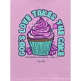 thumbnail image 2 of Blessed Girl Kids Long Sleeve T-Shirt Cupcake, Light Pink, XS, 2 of 4