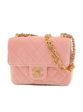 Chanel Quilted Pink Flap Bag with Handle and Chain 22C RARE - Good