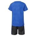 thumbnail image 5 of Manyakai Soccer Tracksuit Uniform for Boys Girls Kids Soccer Jersey Athletic T-Shirt with Shorts Blue 120, 5 of 7