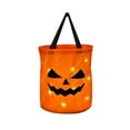 thumbnail image 2 of pitrice Flashing LED Light Halloween Pumpkin Candy Bags For Kids Making Halloween Party Look Different Orange Red 1, 2 of 6