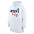 thumbnail image 2 of Women's G-III 4Her by Carl Banks  White Edmonton Oilers Team Fleece Pullover Hoodie, 2 of 3