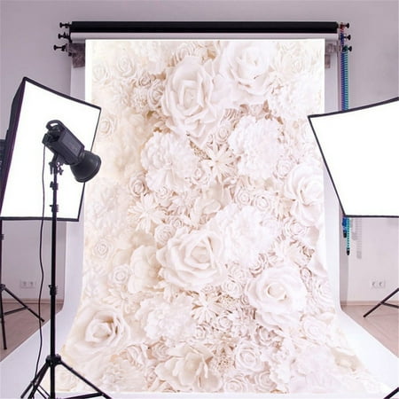White Rose Flowers Baby Vinyl Photography Background Backdrop Photo Studio Props