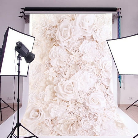 White Rose Flowers Baby Vinyl Photography Background Backdrop Photo Studio