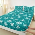 thumbnail image 3 of Manfei Dreamy Snowflake Chils Bed Sheets, Merry Christmas King Sheets, Kawaii Princess Style Sheet Set, Super Cozy Room Decor, 4-Piece, 3 of 7