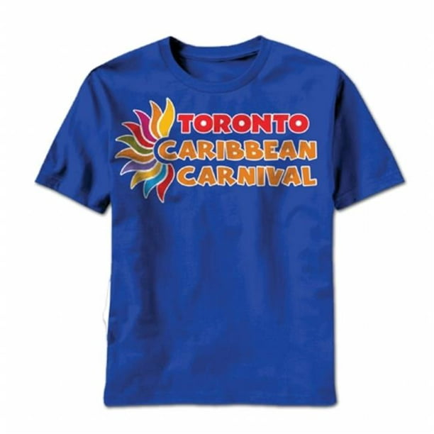 GDC-GameDevCo Ltd. TCC-95041XL T-Shirt de Carnaval des Caraïbes pour Jeunes- Bleu- Logo Horizontalxl