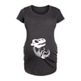 thumbnail image 2 of Bloom Maternity - Skeleton Dinosaur - Maternity Scoop Neck T-Shirt, 2 of 6