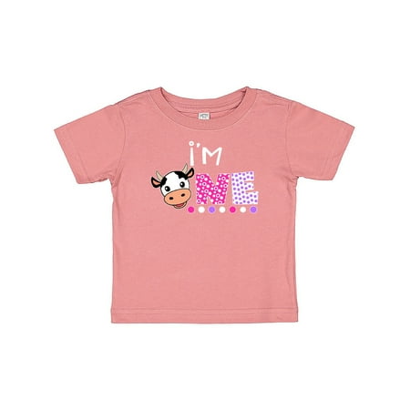 

Inktastic I m 1 Cute Cow and Polka Dots Gift Baby Boy or Baby Girl T-Shirt