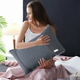 thumbnail image 5 of F-265 Dark Grey Soft Pillow Protector Cover Cotton Non Slip Design Breathable Bedding Case With Button Closure #Ae807, 5 of 6