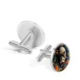 thumbnail image 3 of Rhino Elegant Silver Jewelry Cufflink Set for Men, Made of Stainless Steel, Suitable for Formal Attire, Ideal for Weddings and Business Meetings, 3 of 6