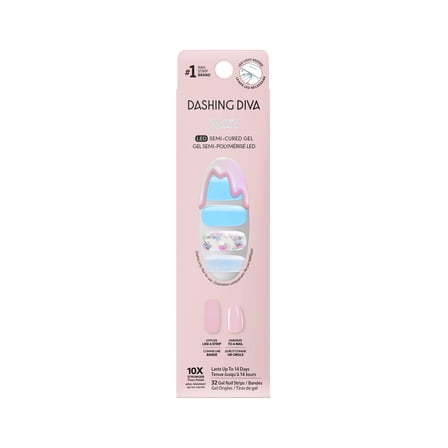 Dashing Diva Glaze Design, Semi-Cured Gel Nail Art Strips, Under the Sea, 32 Count