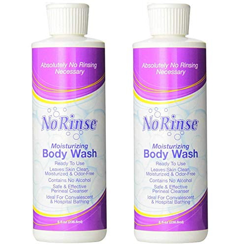 NoRinse Body Wash, No Alcohol, Ready To Use 8 oz. Bottles Pack of 2