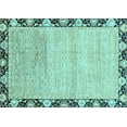 thumbnail image 1 of Ahgly Company Indoor Rectangle Abstract Light Blue Modern Area Rugs, 2' x 5', 1 of 4