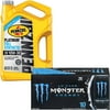 Pennzoil Platinum 10w30 Motor Oil 5qt + Monster Energy 10PK Value Bundle