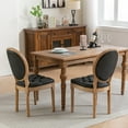 thumbnail image 2 of Classic Velvet Dining Chairs, High-end Tufted Solid Wood Contemporary Velvet Upholstered Dining Chair with Wood Legs Nailhead, SET OF 2,Beige and Patterned,SW2201BG, 2 of 17