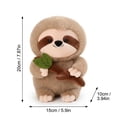 thumbnail image 2 of 7.8" Sloth Stuffed Animal, Soft Cuddly Sloth Plush, Huggable Plushie Buddy for Home Decor, Unique Birthday Easter Gifts for Girls & Boys, 1pcs Khaki, 2 of 6