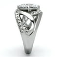 thumbnail image 4 of Luxe Jewelry Designs Stainless Steel Women's Engagement Ring with CZ - Size 10 (Pack of 2), 4 of 4