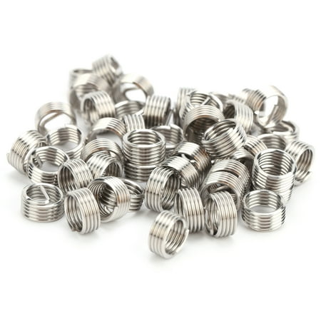 

Slatcetga 50Pcs Wire Thread Insert Stainless Steel Screw Sheath Coil Repair Sleeve Kit M1/4 x 28 x 1D