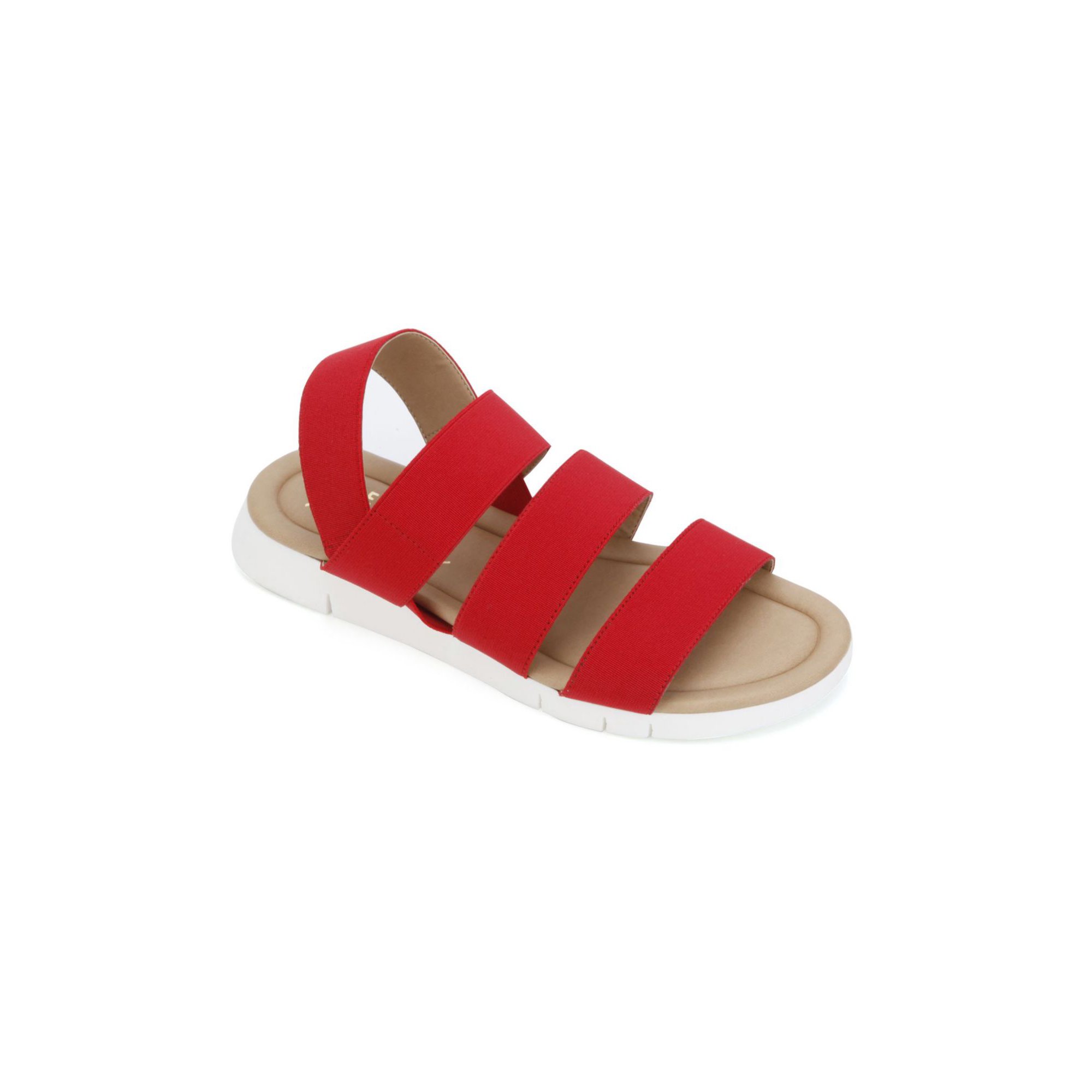 REACTION KENNETH COLE Womens Red Padded Strappy Stretch Mandi