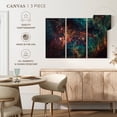 thumbnail image 4 of Elephant Stock Deep Space Nebula Wall Art - Horizontal Multi Panel Canvas - Living Room Wall Decor - Astronomy & Space Multi Panel - Teal And Black Decor - 23" x 14", 4 of 4